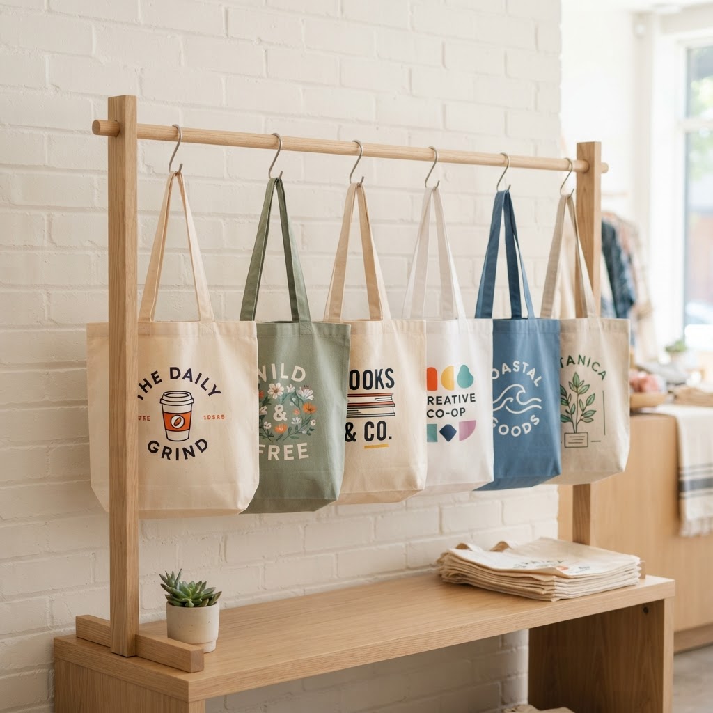 Branded tote bag retail range