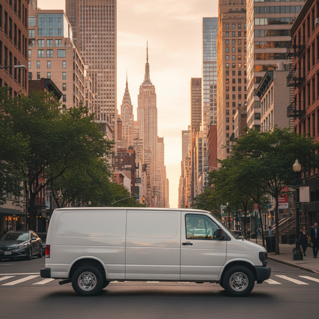 Local NYC logistics delivery van