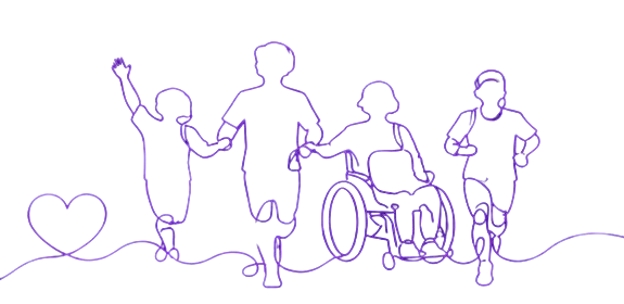 Run for Inclusion line art