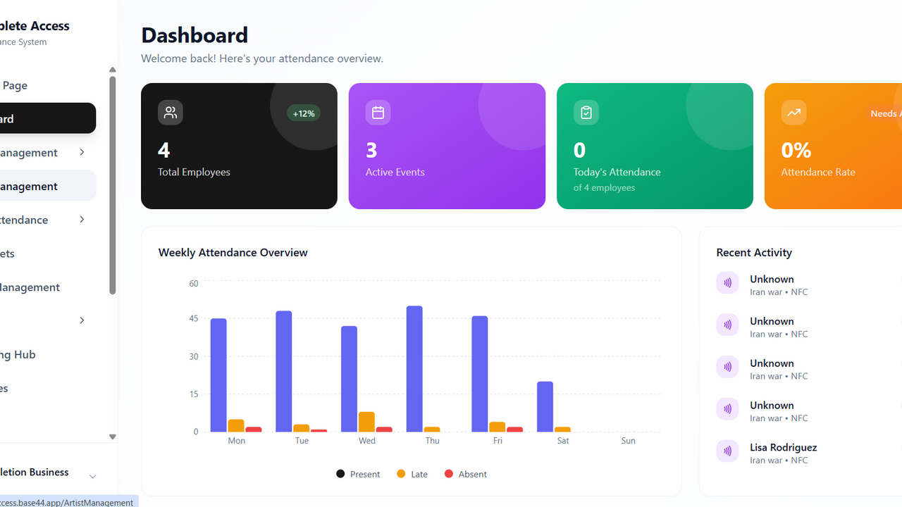 Complete Access template preview