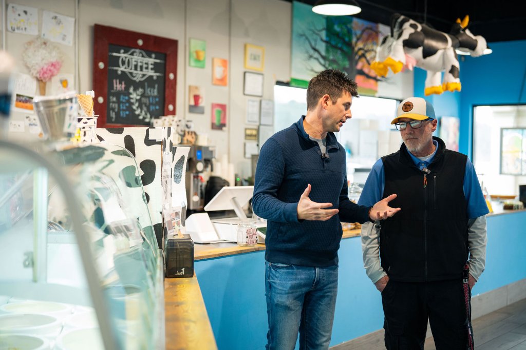Tour of the shop with the owner