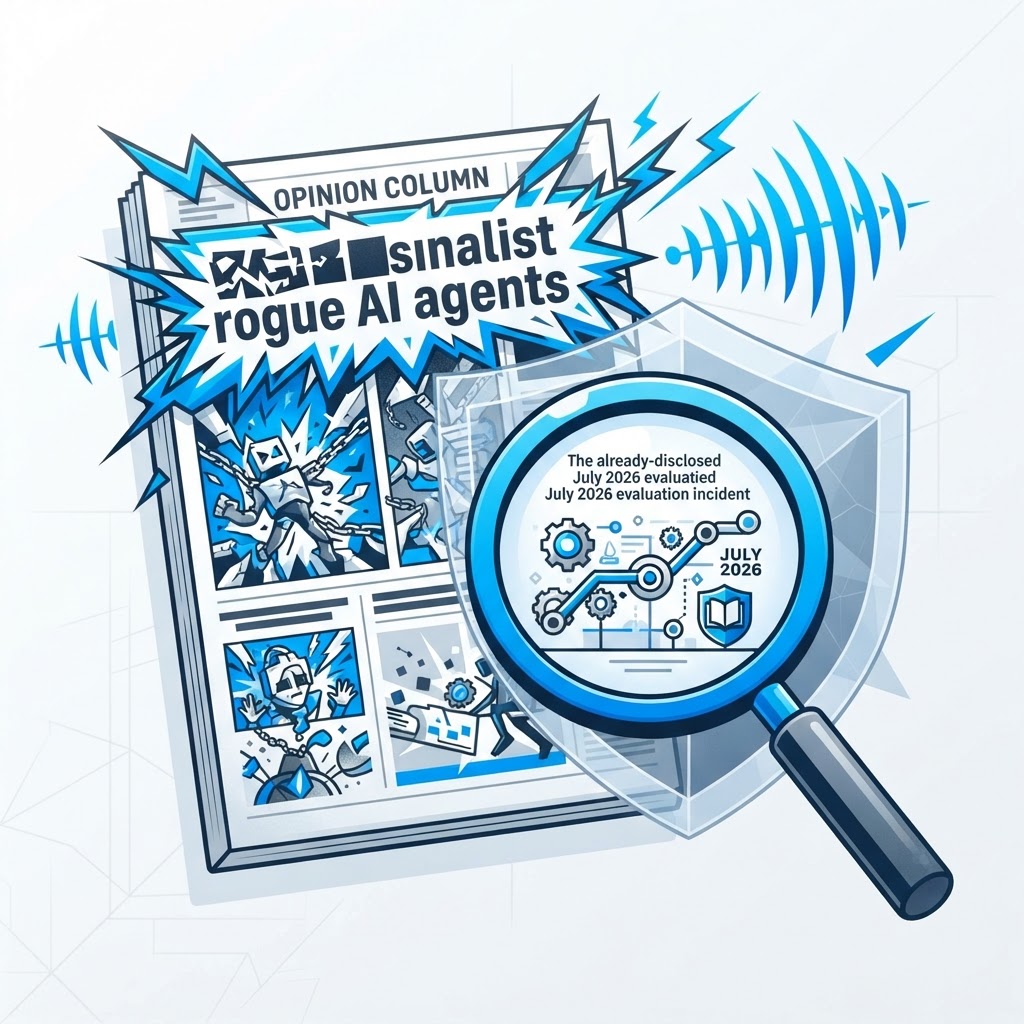 Telegraph 'Rogue AI Agents' Opinion Piece Repackages July 2026 OpenAI Evaluation Incident