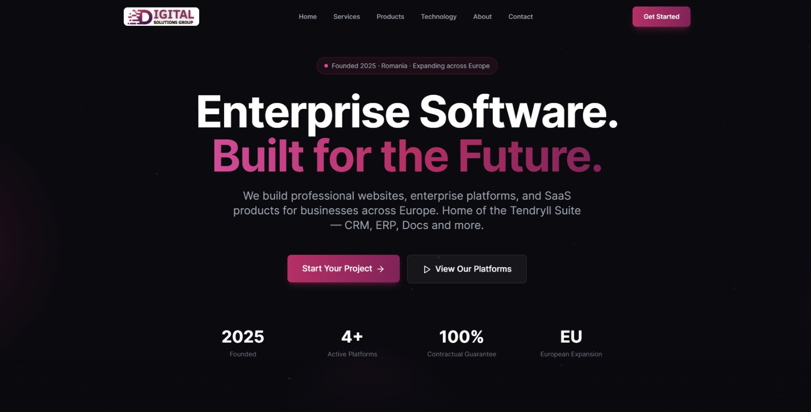 Premium Software Company Presentation Website template preview