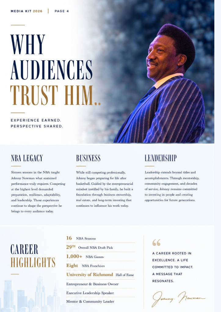 Johnny Newman media kit page 4
