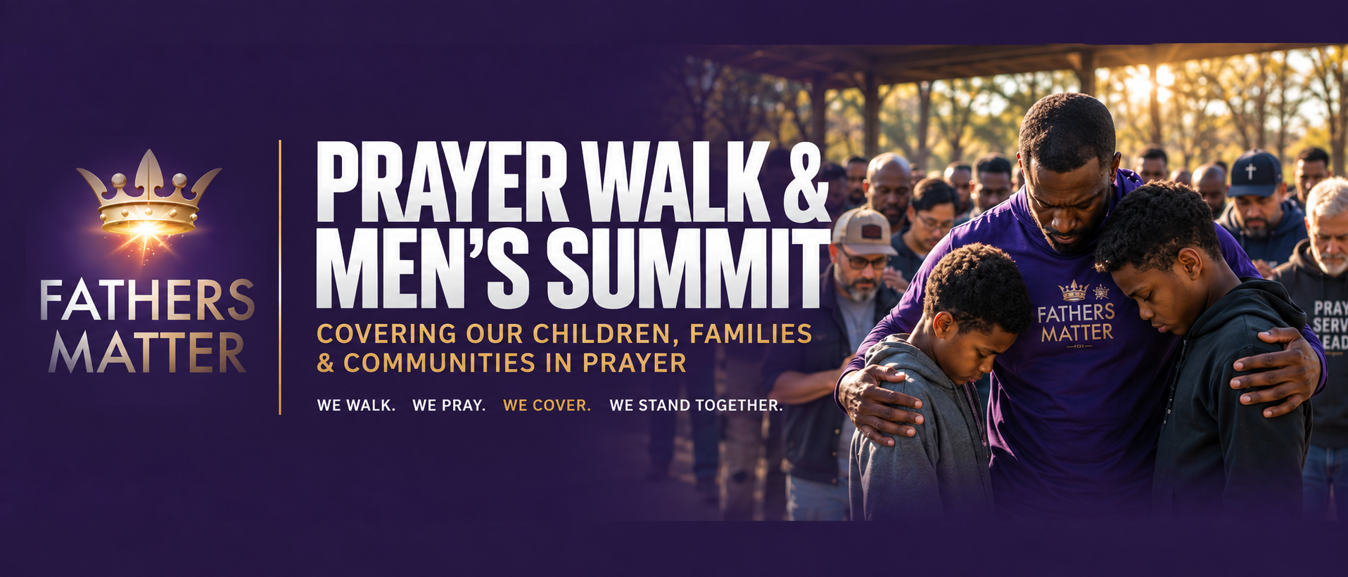 Fathers Matter — Prayer Walk & Men's Summit. Covering our children, families and communities in prayer.