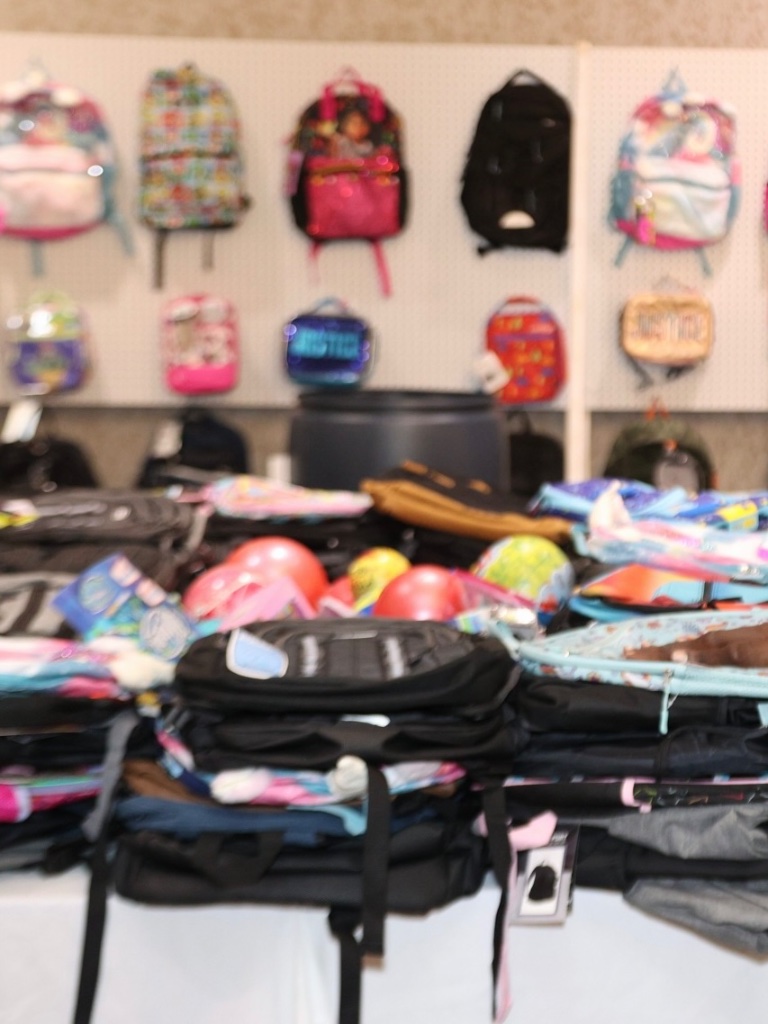 Organizing the backpack display