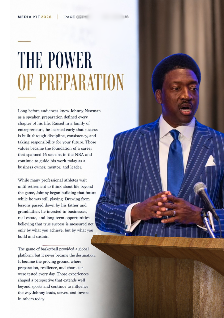 Johnny Newman media kit page 2