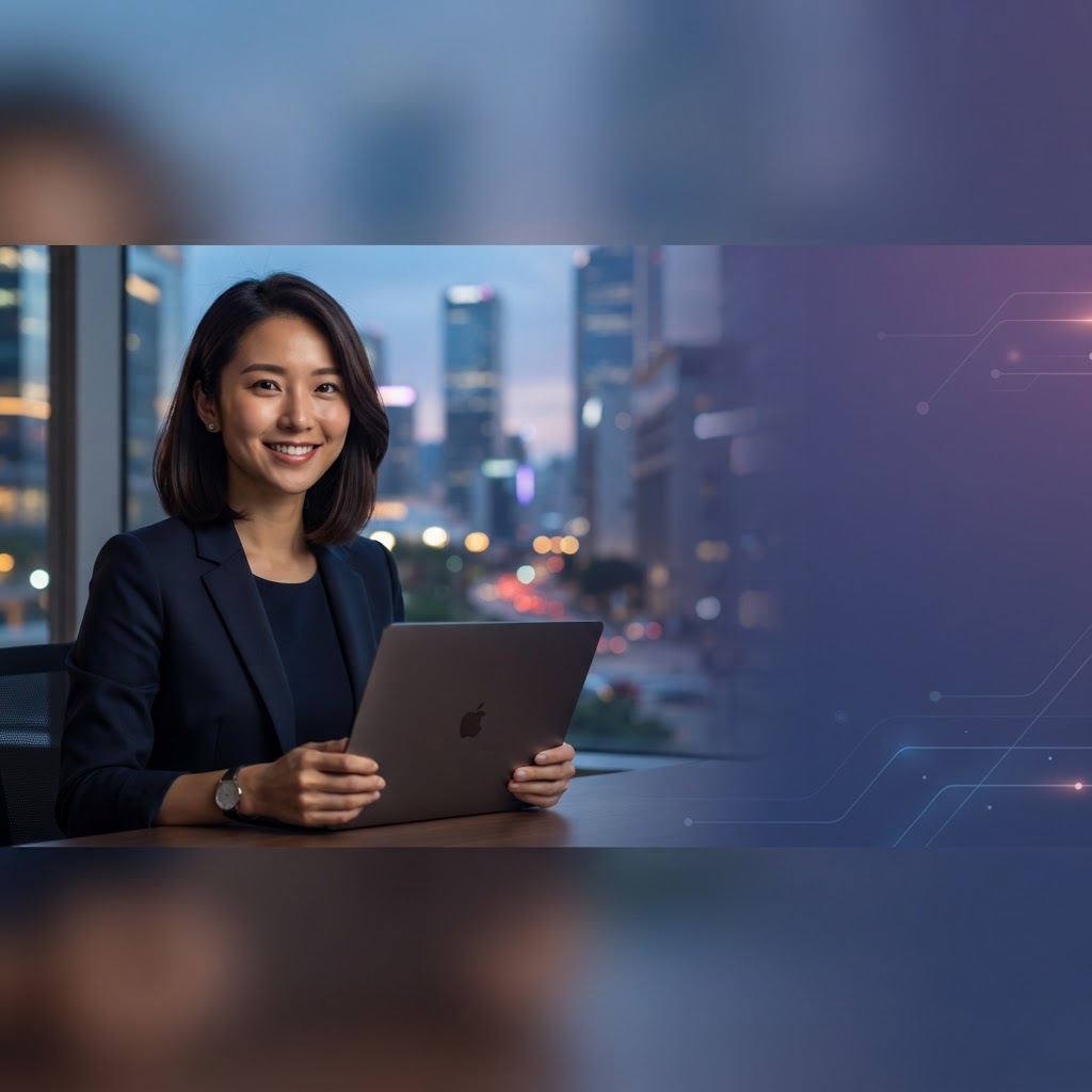 LinkedIn banner for software engineer, modern cityscape at dusk, blue and purple gradient, minimalist tech aesthetic, professional, wide format 1584x396
