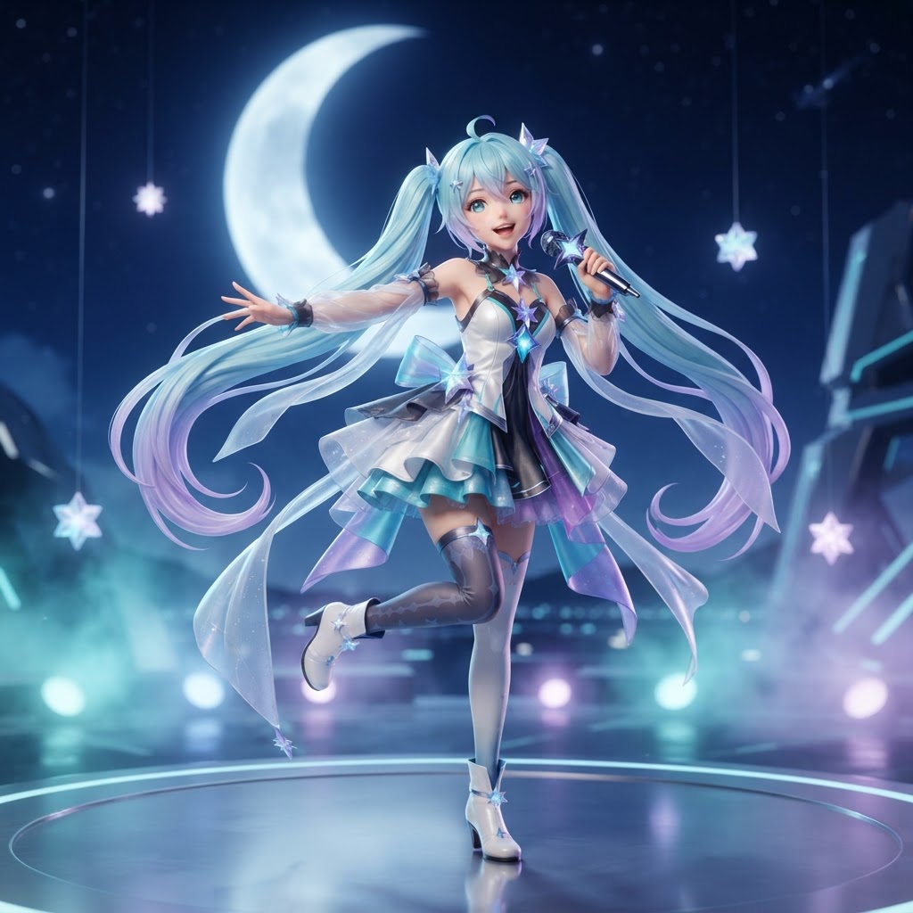 Original virtual singer character, cheer