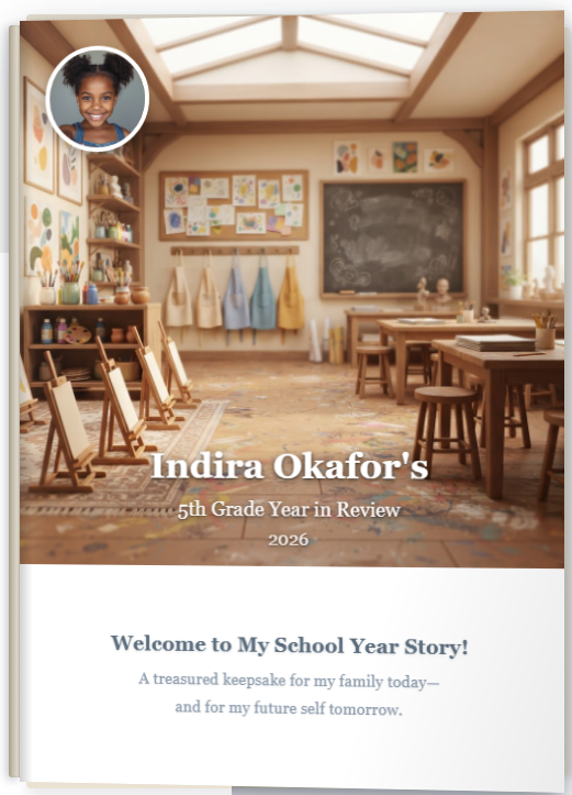 A real ClassBook cover for a 5th Grade school year