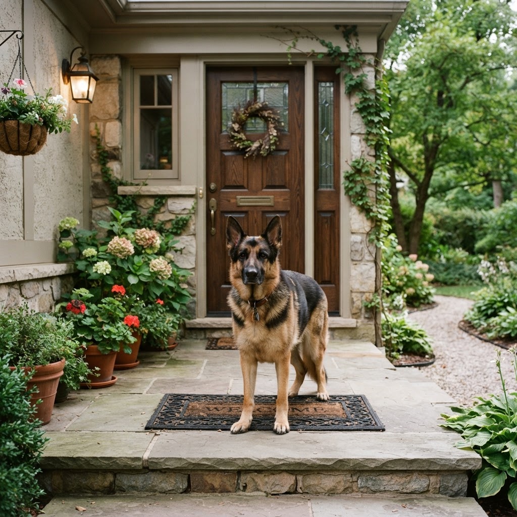 German Shepherd - Guarding the Door
