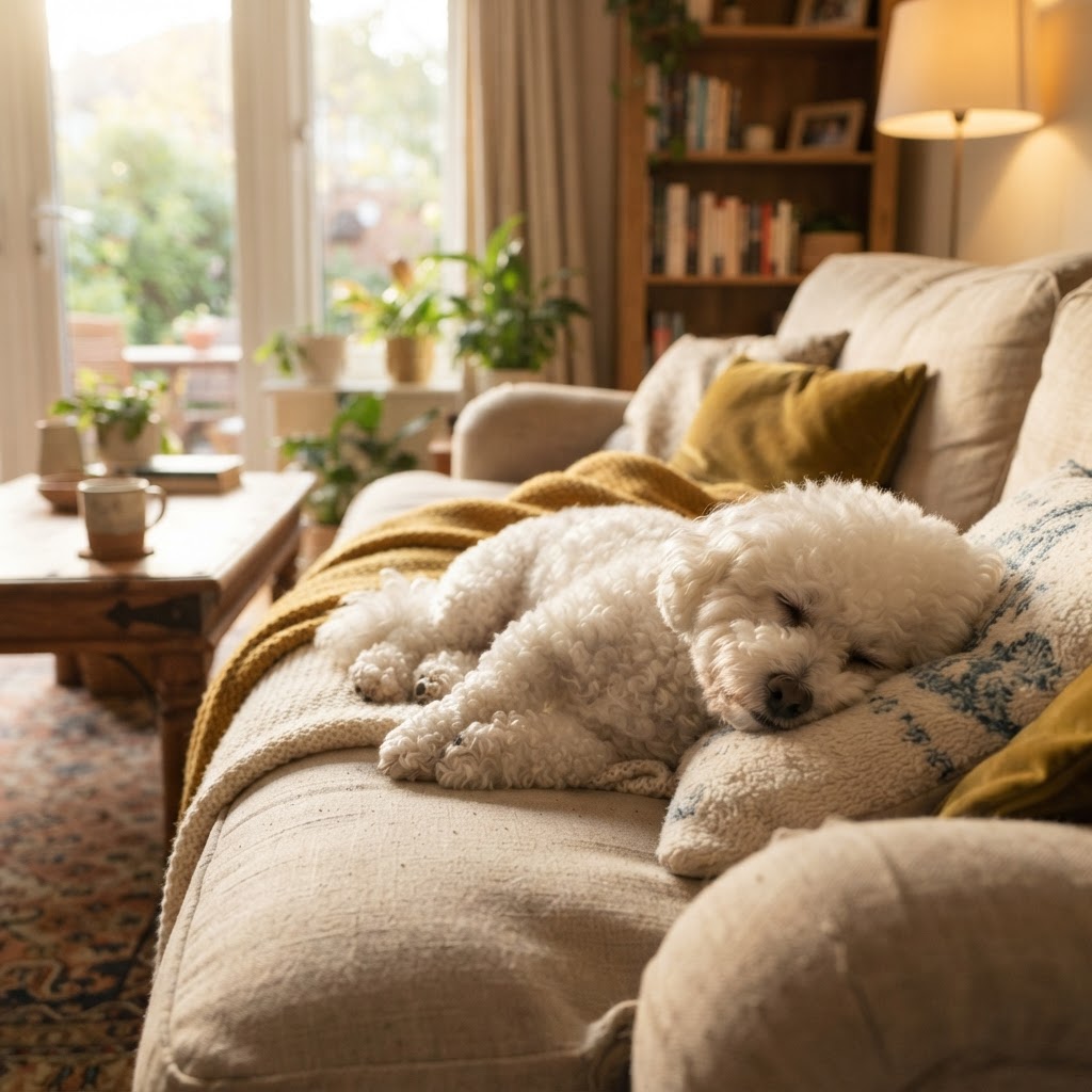 Bichon Frise - On the Couch
