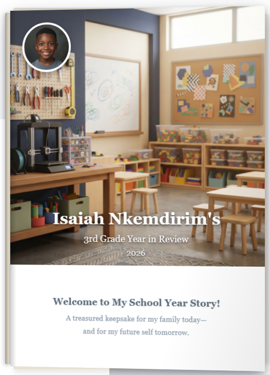 A real ClassBook cover for a 3rd Grade school year