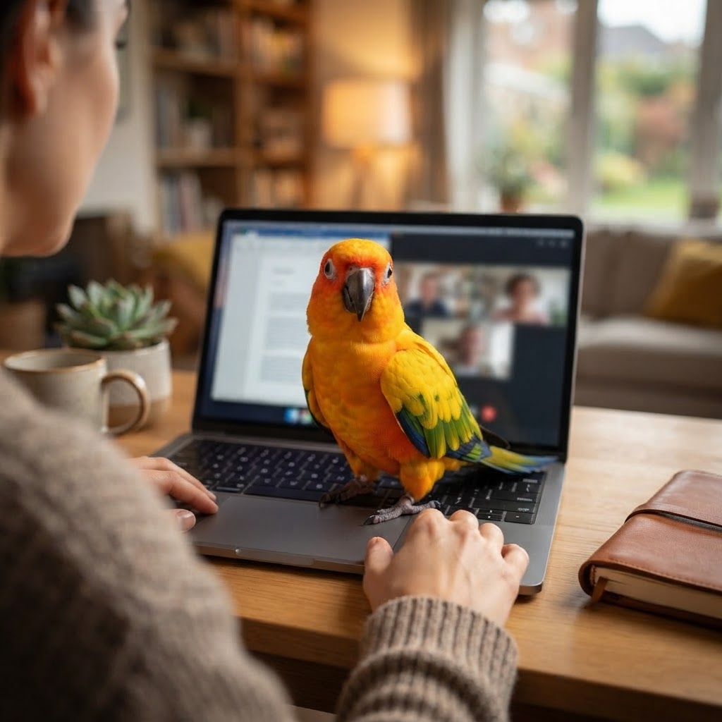 Sitting on owner's laptop keyboard
