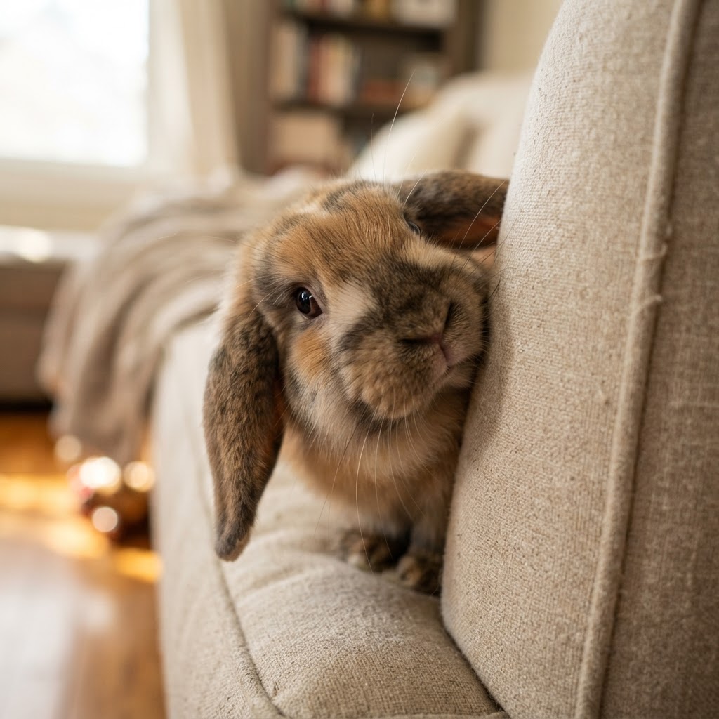 Peeking from Behind the Cushion