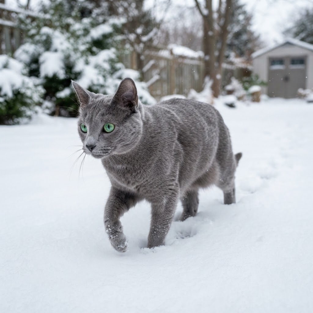 Walking through fresh white snow