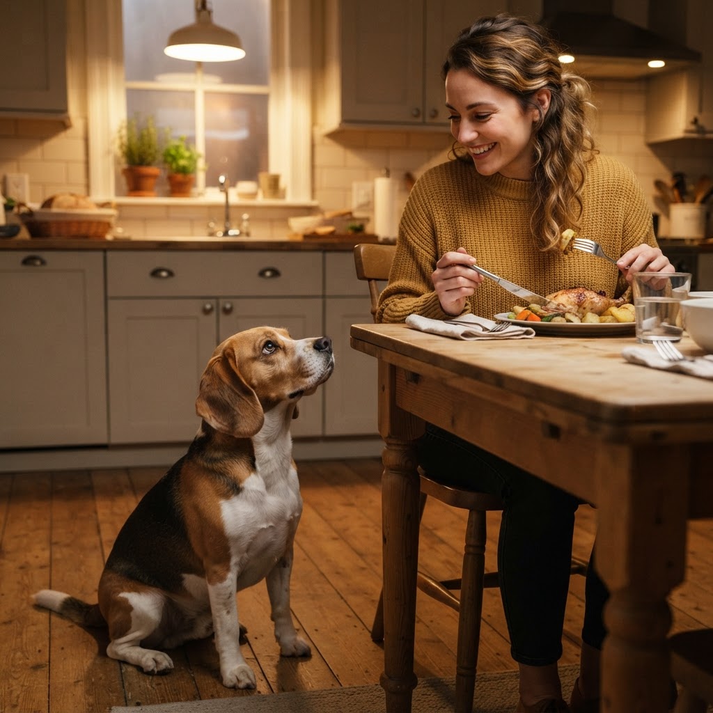 Begging at the table