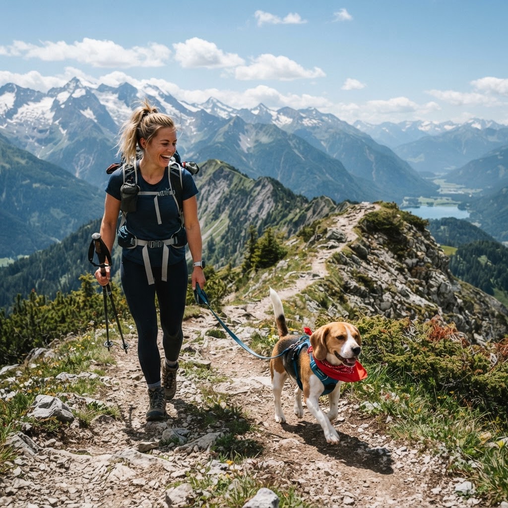 Hiking with a bandana