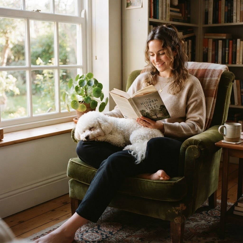 Bichon Frise - Lap Time While Reading