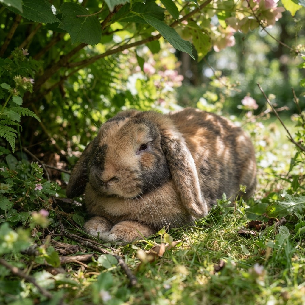 Resting Under the Garden Shrub
