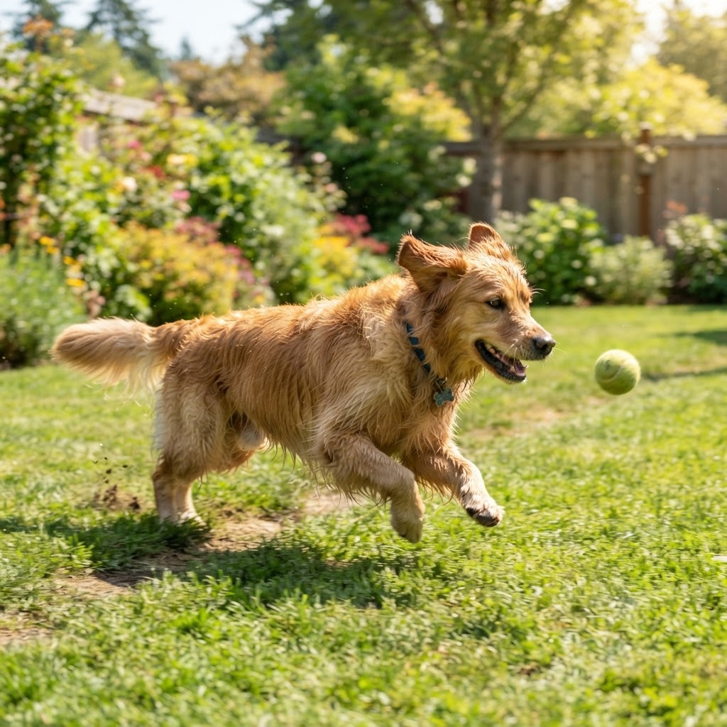 Golden Retriever - Playing Fetch