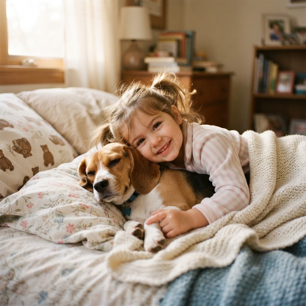 Snuggling with a child