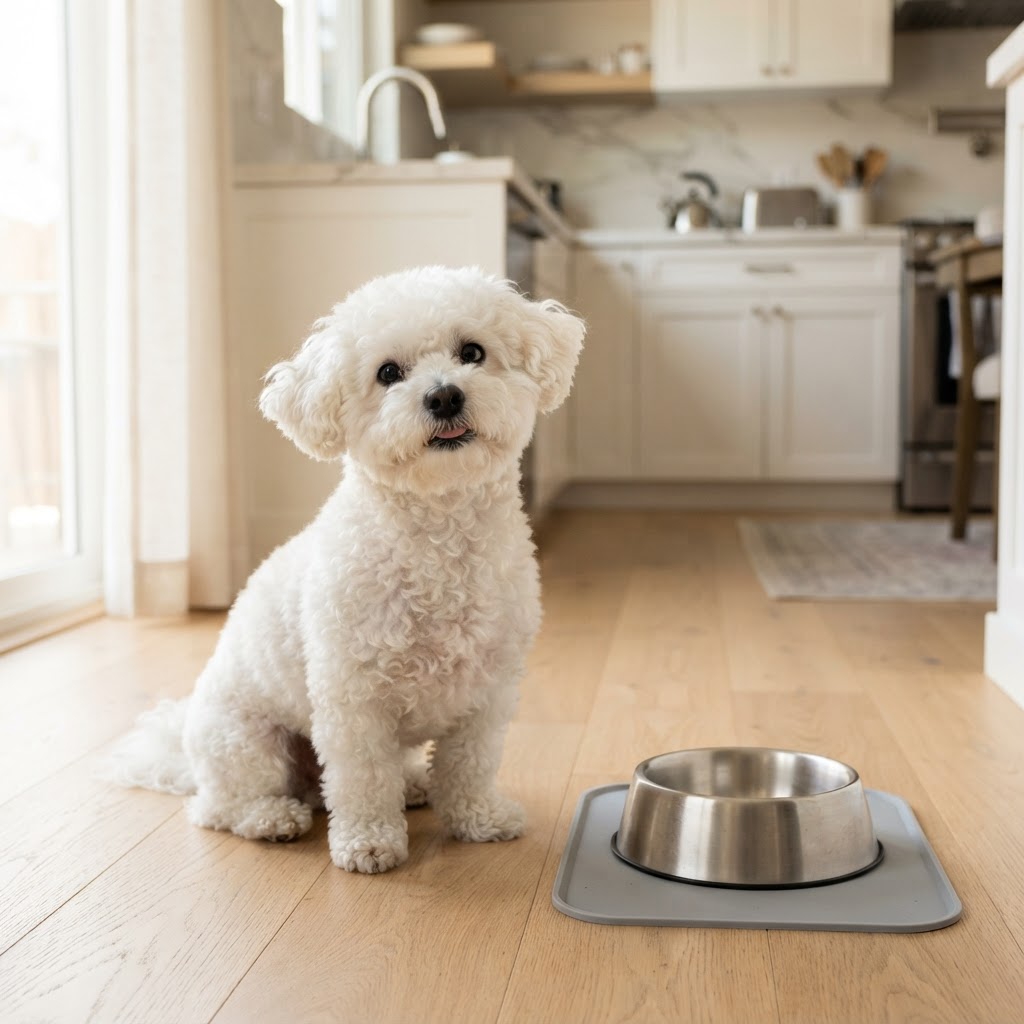 Bichon Frise - Waiting for Dinner