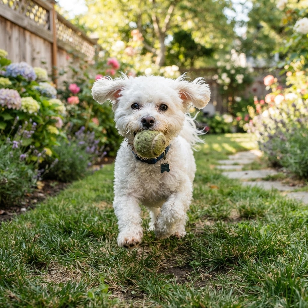 Bichon Frise - Playing Fetch
