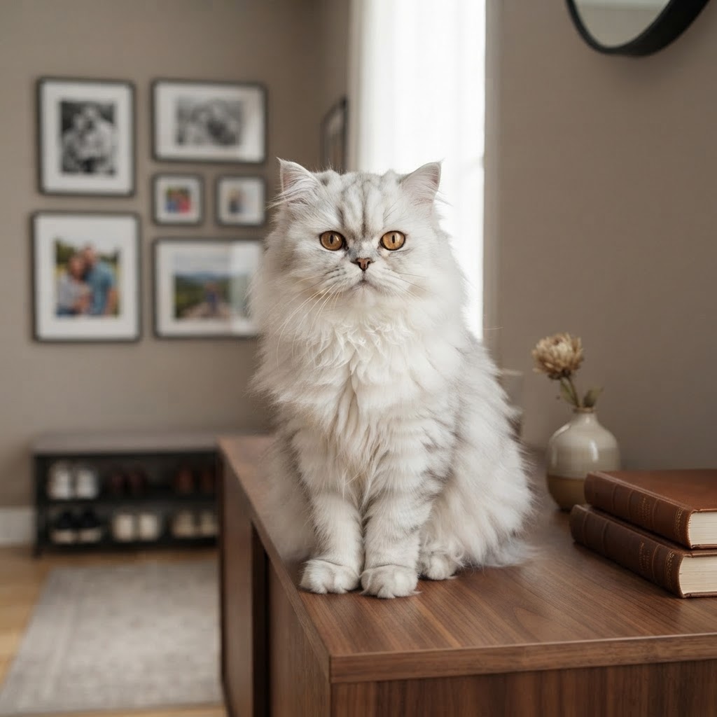 Sitting proudly on a hallway console table