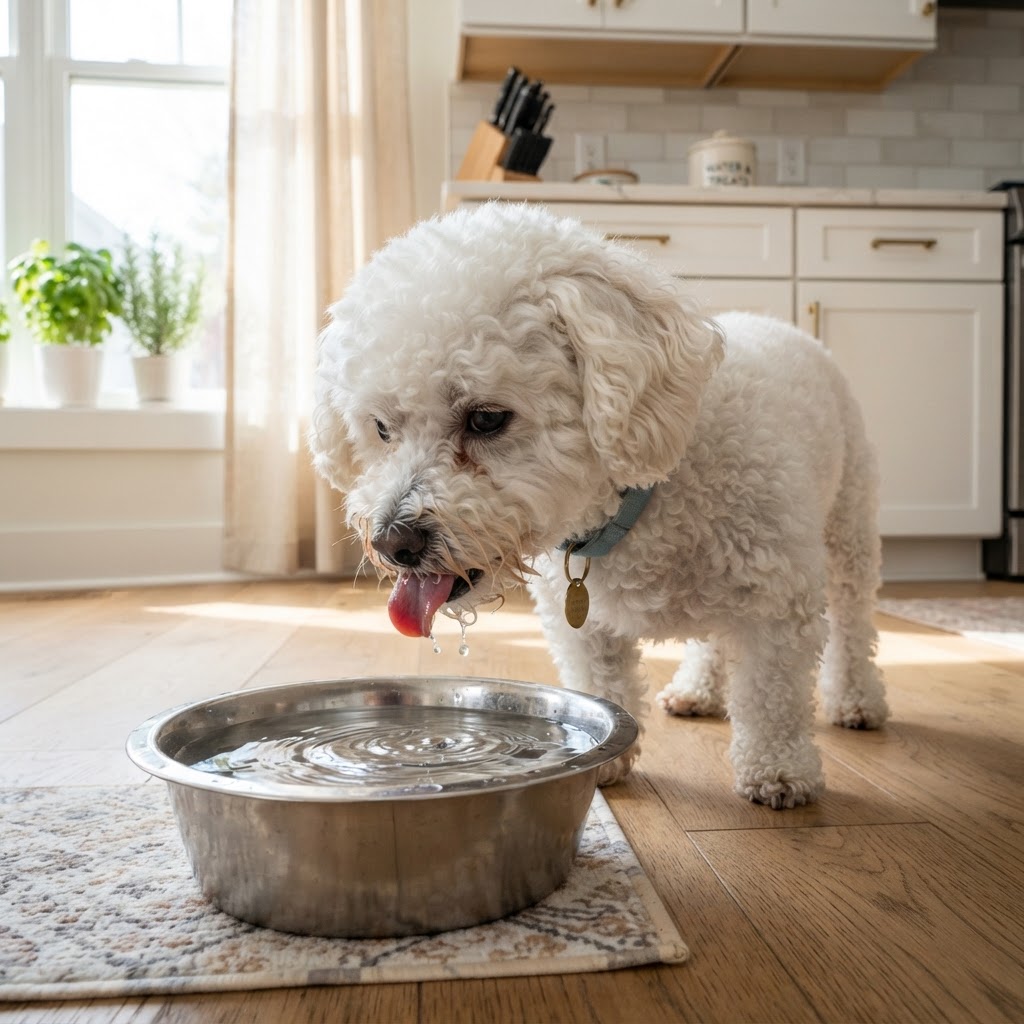 Bichon Frise - Drinking Water