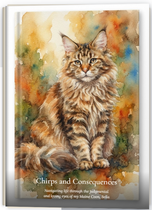 A pet mid-mischief — chirps and consequences