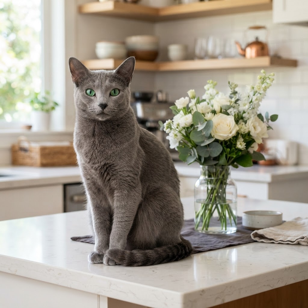 Sitting regally on a kitchen counter