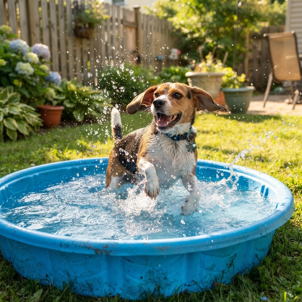 Splashing in the kiddie pool