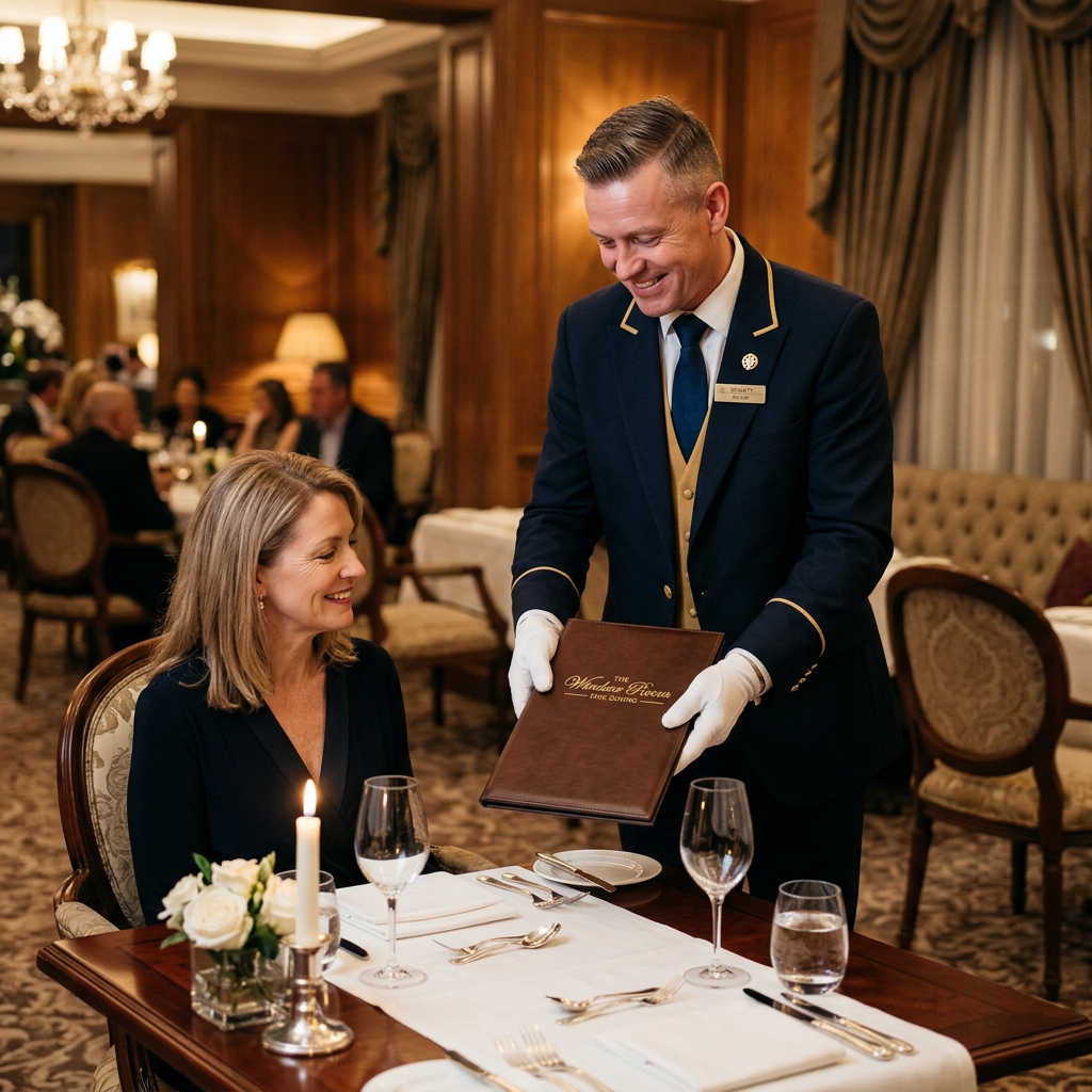 Presenting Menu or Document at Table