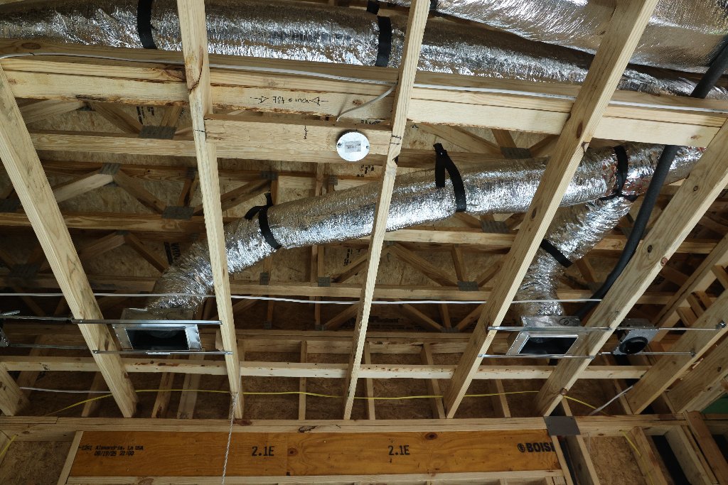 New Construction Duct Runs — Properly Supported and Routed