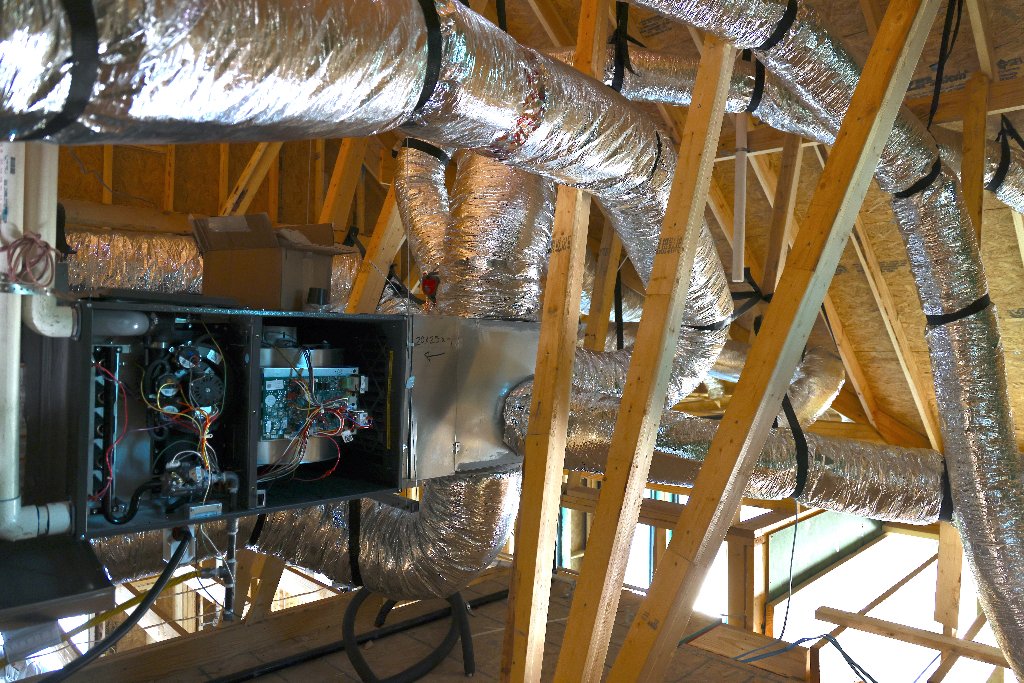 New Construction Residential Furnace — Rough-In Complete