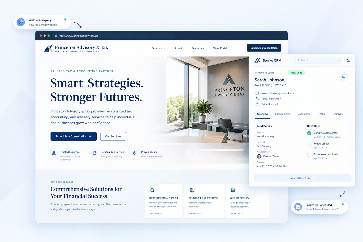 Princeton Advisory & Tax modern website