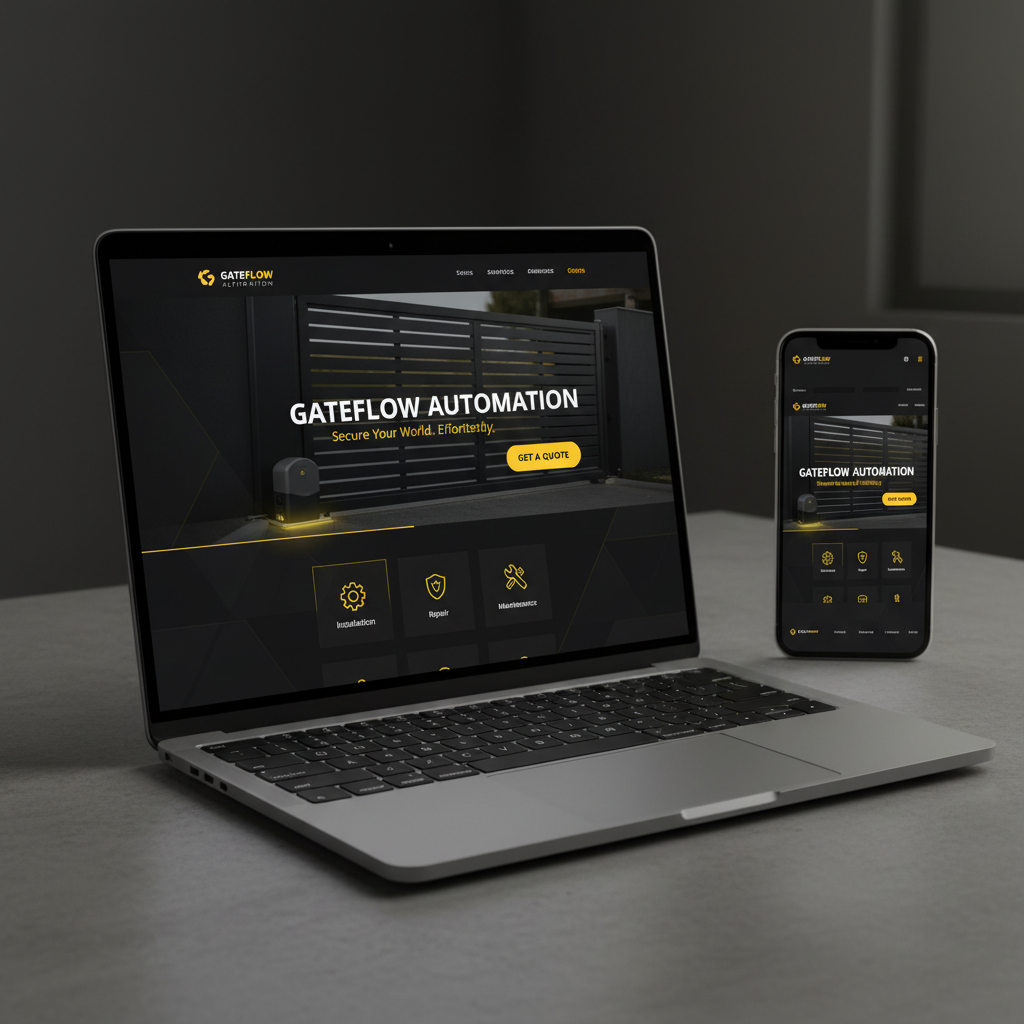 Professional website design for gate motor installers