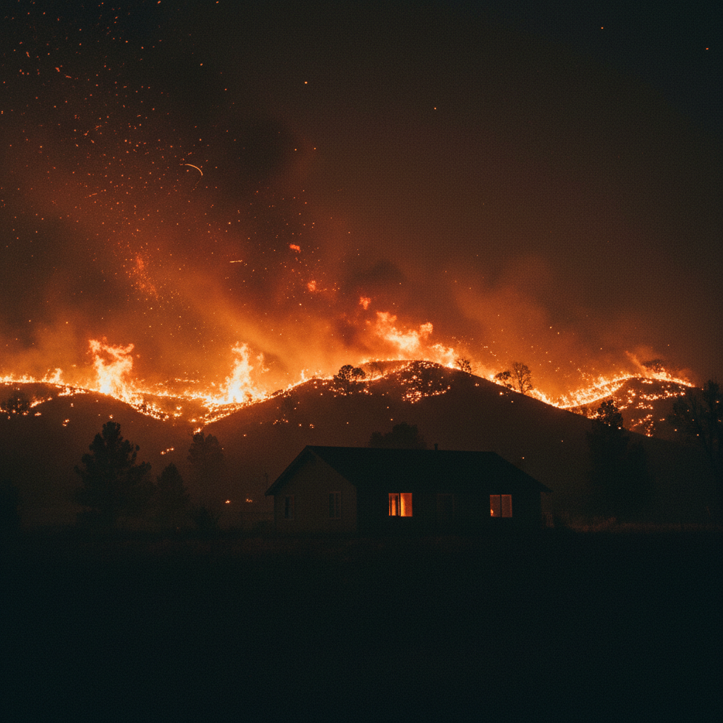 Prodigy Wildfire sprinkler system protecting property from wildfire