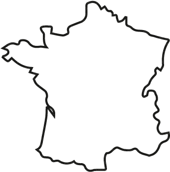 Carte de France - Zone d'intervention nationale