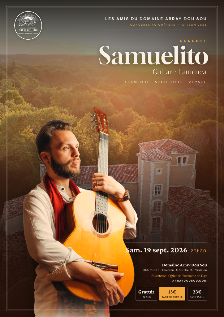 Affiche Samuelito — Guitare Flamenca — Sam. 19 septembre 2026