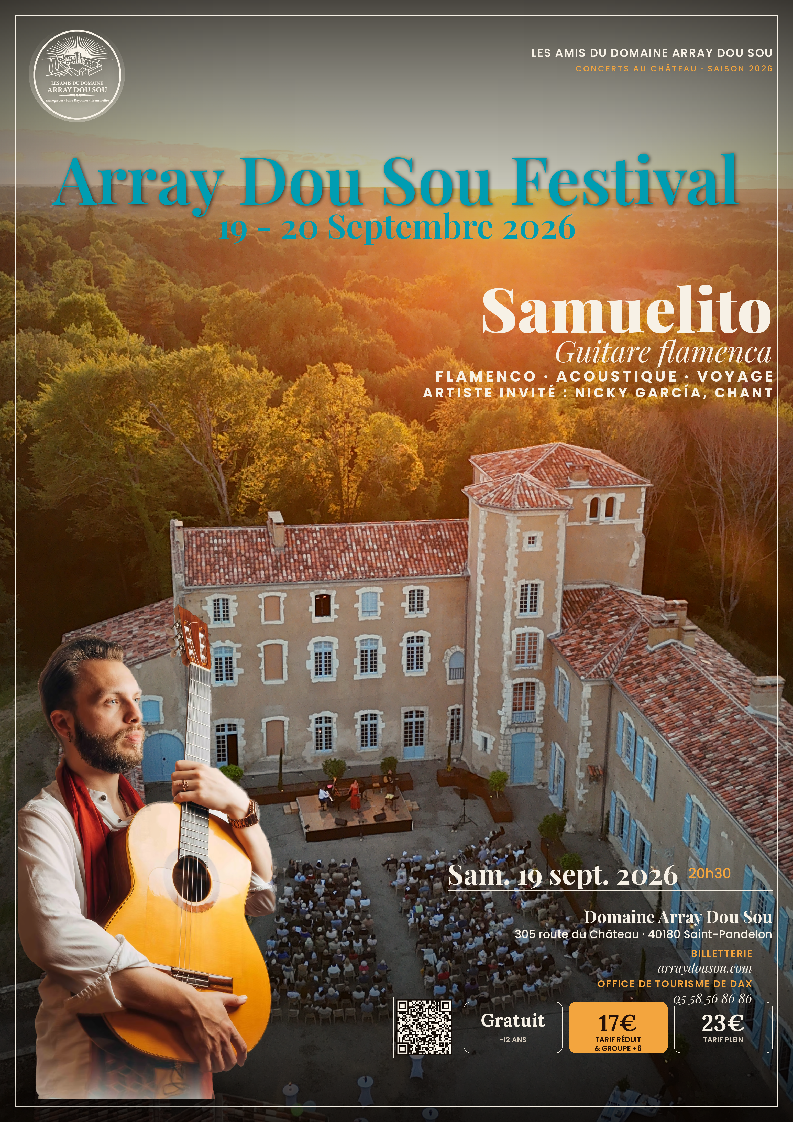 Affiche Samuelito — Guitare Flamenca — Sam. 19 sept. 2026 · 20h30
