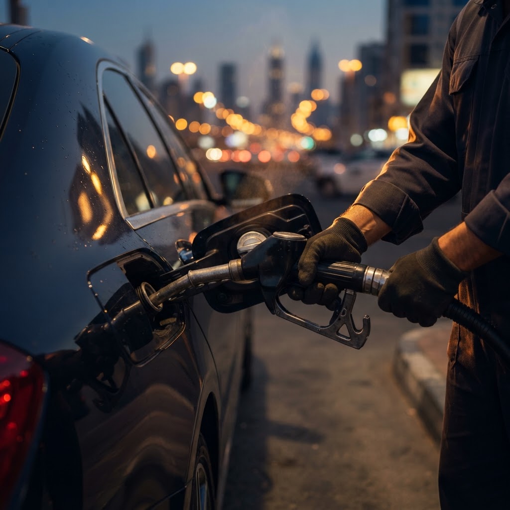 Fuel Delivery technician at work in Dubai