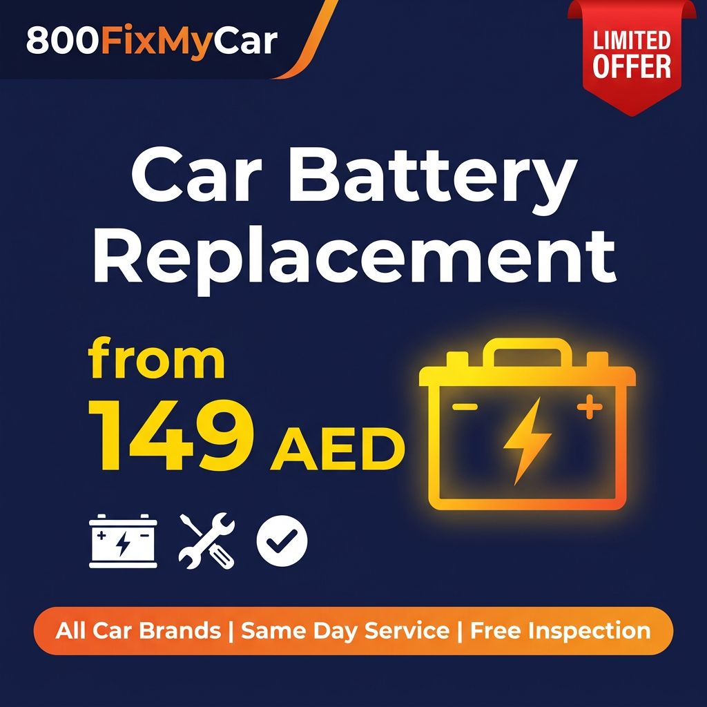 Car Battery Replacement Dubai — Starting from 149 AED