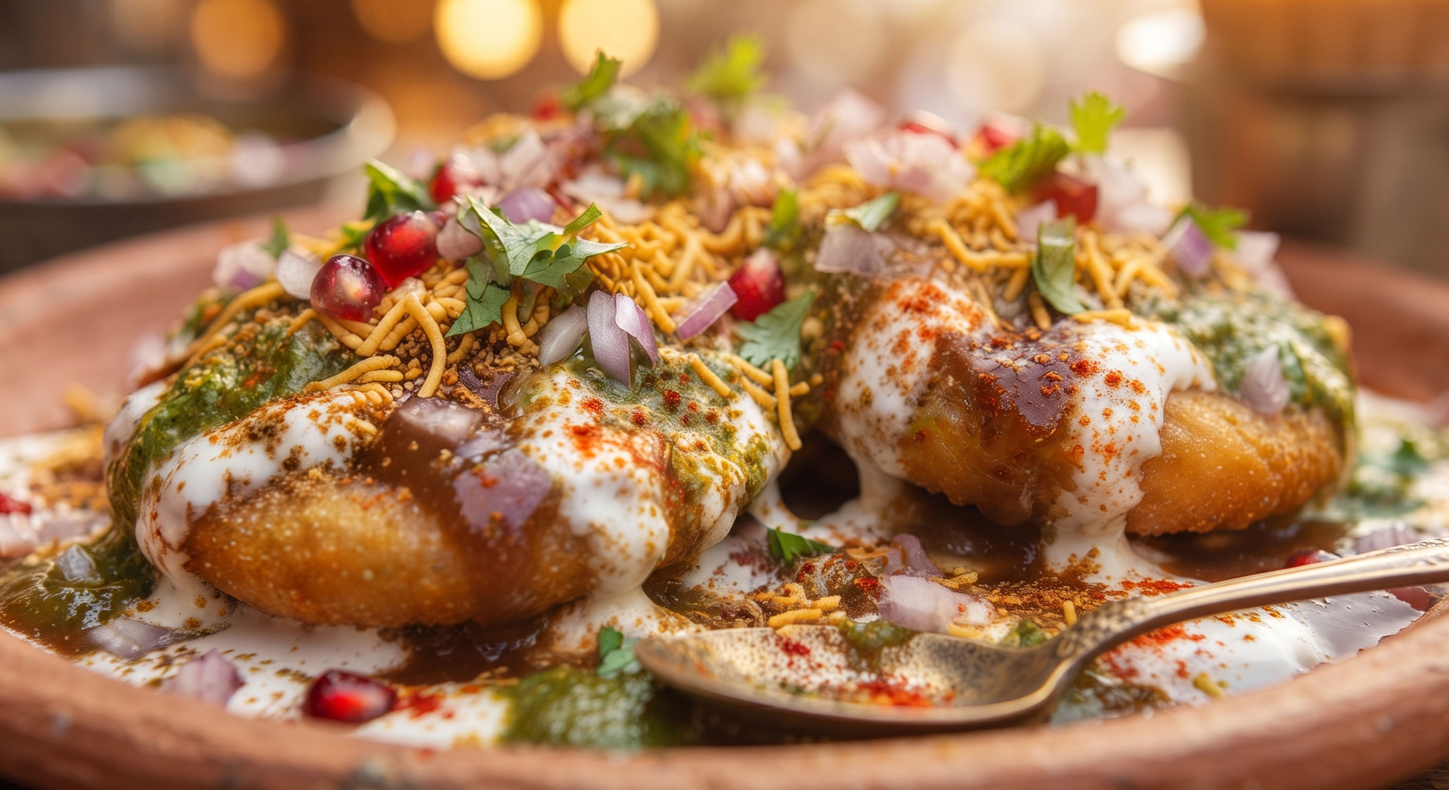 The Crispy Crown Jewel - Aloo Tikki Chaat