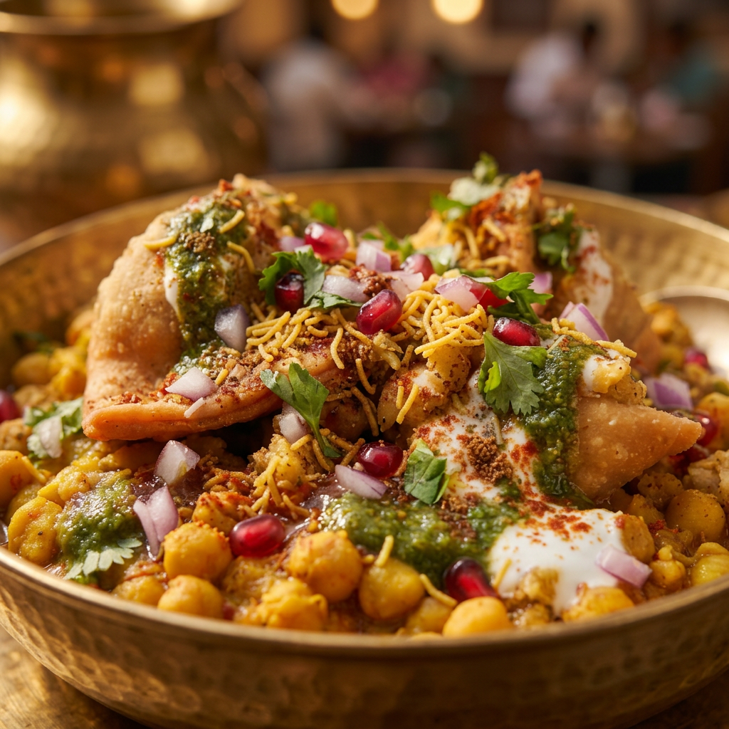 The Broken Pyramid - Samosa Chaat