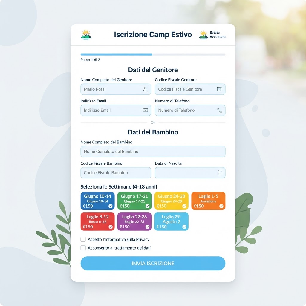 Calendario e Iscrizioni Online