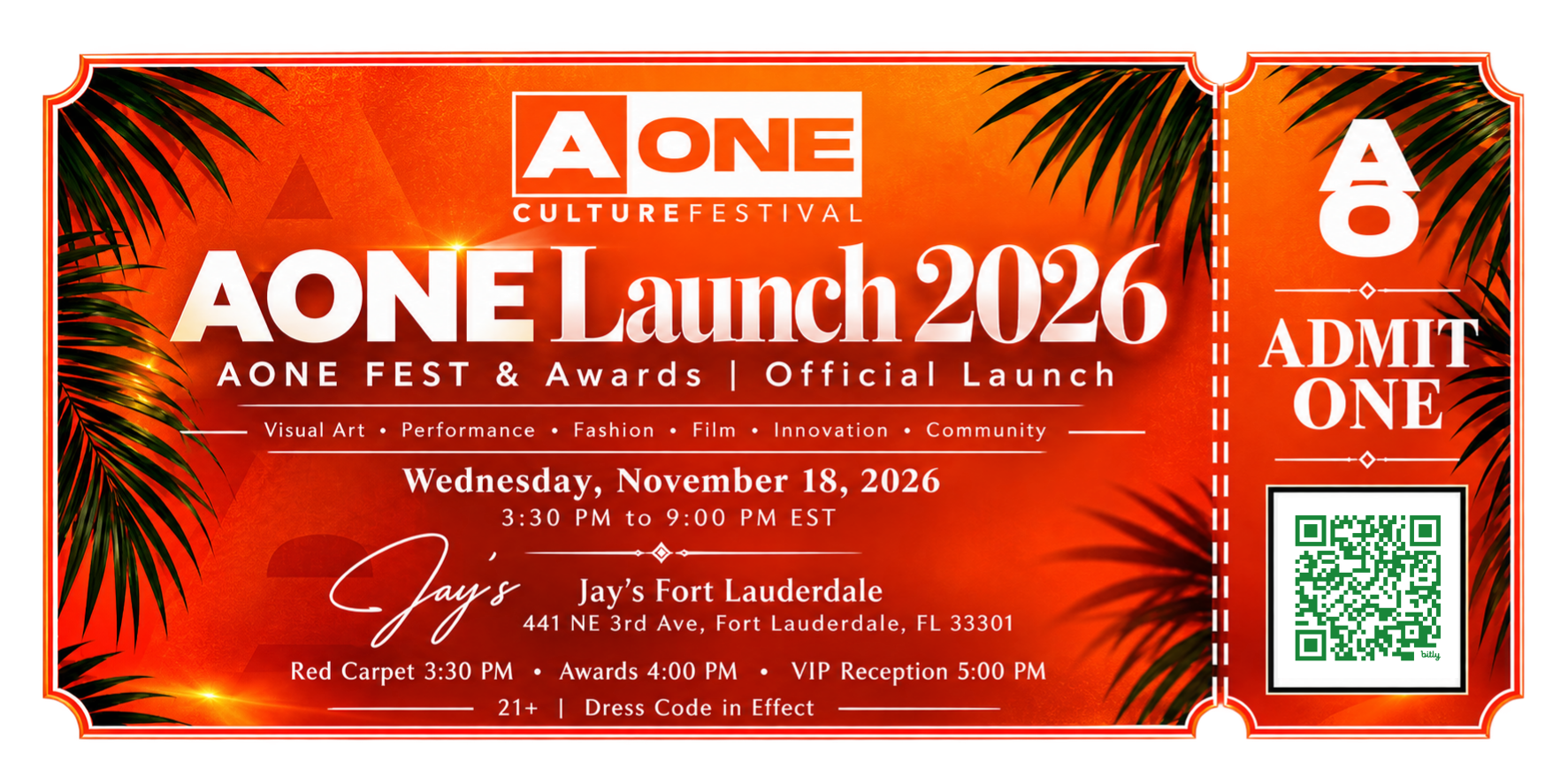AONE Launch 2026 official ticket