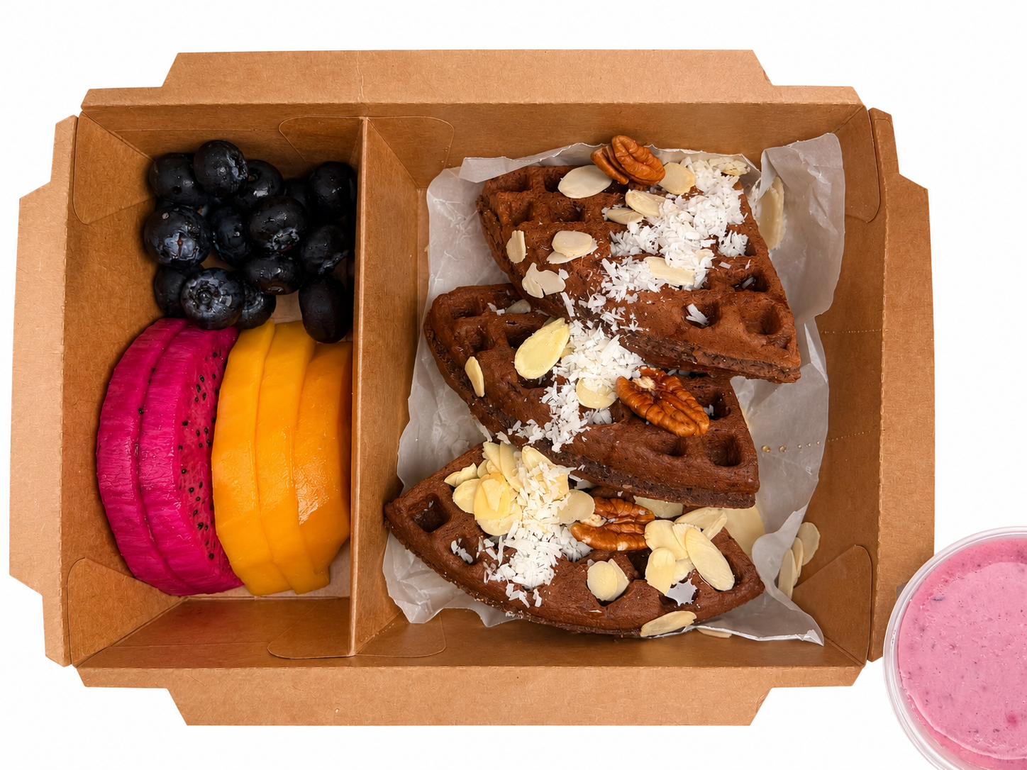 Almond and Chocolate Waffles