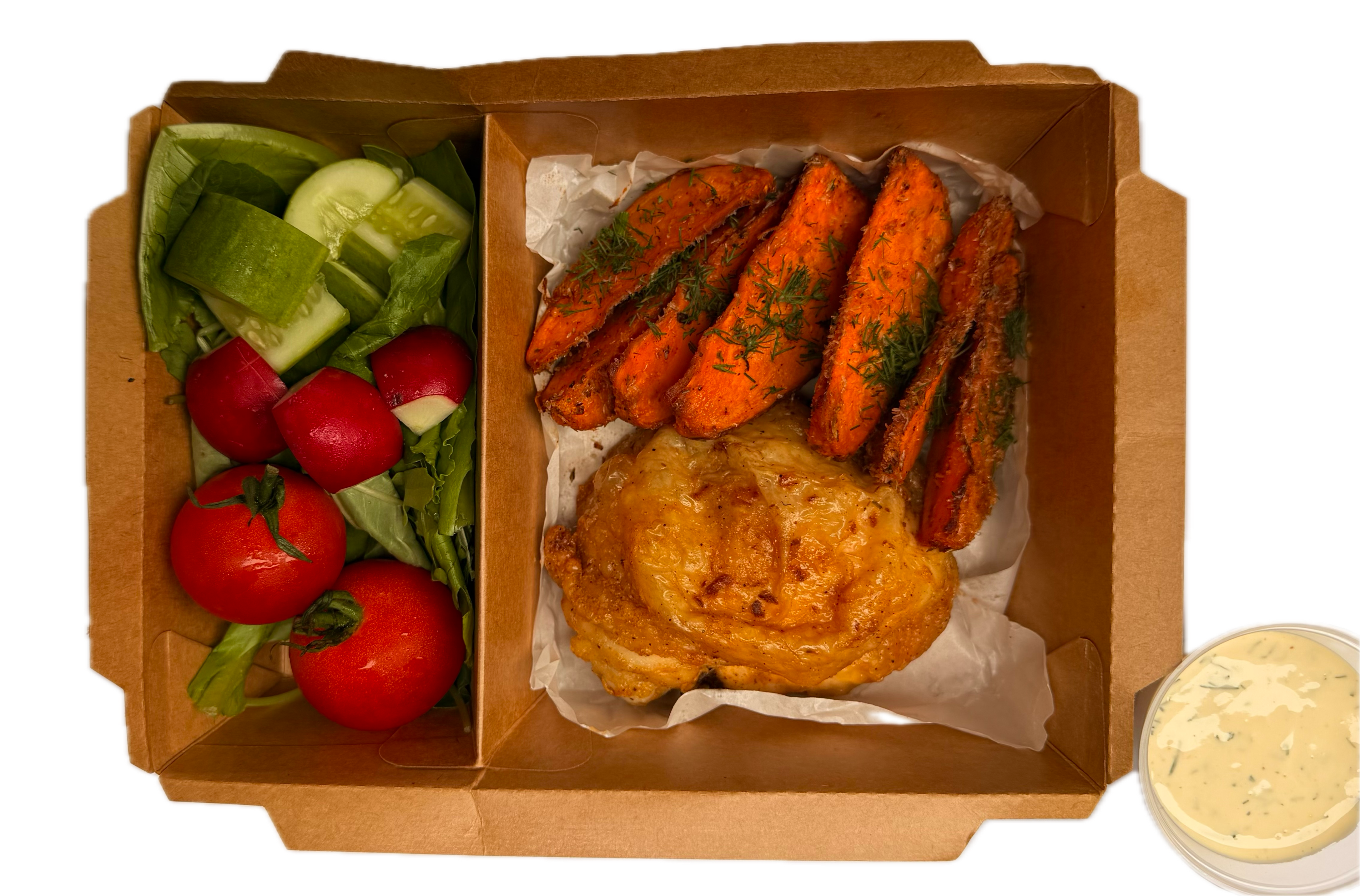 Roasted Chicken Thighs with Potato Wedges